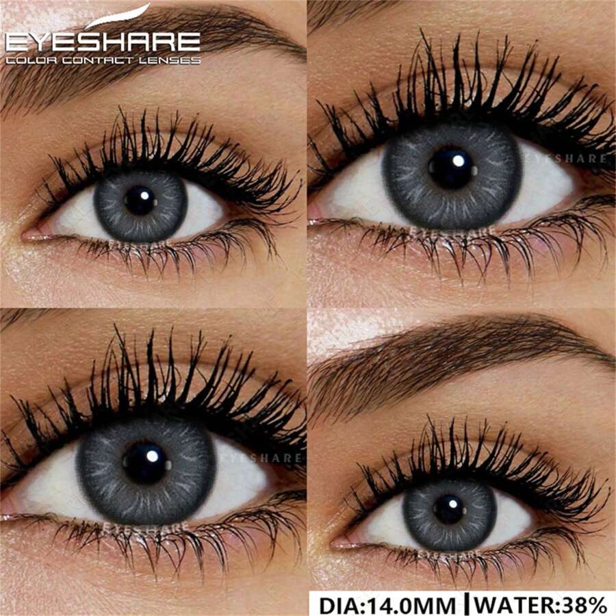 1 Pair Natural Color Lens Eyes Color Cosmetic Contact Lens Blue Green Colored Lenses For Eyes Yearly Beauty Contact Lens Halloween Costume Cosplay