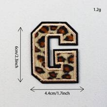 (A-Z) Leopard Letter Patches On Chenille Iron, Alphabet Patches On Alphabet Embroidered Clothing, Dresses, Hats, Jeans, Shoe Bags, DIY Supplies, Leopard,Grandma Mother's Day Gift,Mother's Day