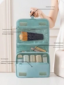Neceser, neceser con parche con letra, neceser con gancho, neceser cosmético azul de gran capacidad, neceser de maquillaje, bolsa de maquillaje, bolsa de artículos de tocador, cubos de embalaje, artículos esenciales para viajes, artículos esenciales para cruceros, artículos esenciales para dormitorios, regalos para damas de honor, regalos para mamá, regalos de cumpleaños, regalos para amigos y maestros, decoración del hogar, decoración del baño, la sala de estar y el dormitorio, organizador de baño, organizador de joyas, organizador de aceite de labios, organizador de esmalte de uñas, organizador de maquillaje, maleta de maquillaje, organizador de viaje de maquillaje, artículos esenciales, regalos, accesorios con cremallera, uñas