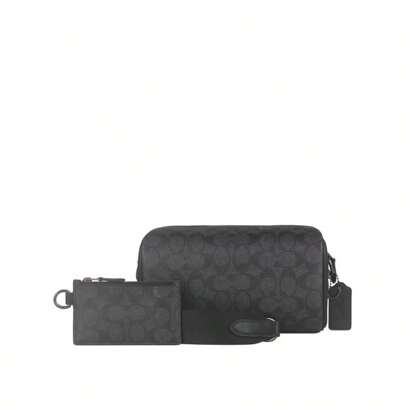 Ole Men's PVC With Leather Shoulder Crossbody Bag CV762QBMI5