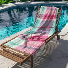 1 Toalla de playa a cuadros retro roja y verde, toalla de playa personalizada, portátil y de moda, material de mezcla de poliéster de secado rápido, suave y amigable con la piel, anti-arena y absorbente de agua, estilo universal apropiado para piscinas, viajes, yoga y entrenamiento de natación, disponible en varios tamaños, gran regalo para el verano y las vacaciones