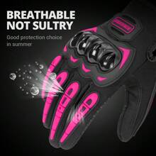 1 Paio di Guanti da Moto per Donna, Guanti da Motociclismo Estivi, Guanti Touch Screen per Ciclismo, Guanti a Dita Intere Protettivi Anti-Caduta e Anti-Scivolo, Accessori da Motociclista per all'aperto, Regali Essenziali per Motociclisti Uomo e Donna - Multicolore - Visualizzare 7