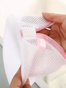 1PC/3PCS Zipper Mesh Laundry Bags, Honeycomb Laundry Washing Bag, Suitable For Clothing, Shirts, Bras, Socks, Pantyhose, Underwear, Travel Storage Bag