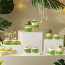 Buffet Risers, Acrylic Food Riser Cupcake Stand Risers Food Display Stands For Buffet Table Party Dessert, Keep Neat And Elegant - White - View 5