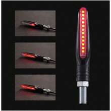 Señales de giro LED para motocicleta, indicadores direccionales, luz de freno y luz de freno intermitente, luz de señal de parada, lámpara DRL para motocicleta - 2 piezas - Ver 11