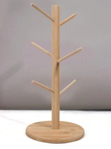 1 pezzo portamug da tavolo a forma di albero in legno, portamug a forma di albero di cactus per 6 tazze, supporto da cucina per tazze di caffè e tè, porta oggetti decorativo per ufficio e casa