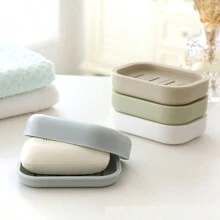 Porte-savon en plastique, boîte à savon, porte-savon à double couche pour la douche, la salle de bain ou la cuisine, étui à savon de voyage portable, décoration de salle de bain d'été