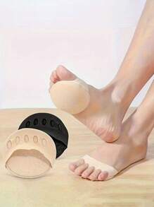 2pcs Five Toe Forefoot Pads, Suitable For Women High Heel & Flat Shoes, Shock Absorbing Socks Toe Pads