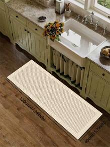 1 pezzo Tappeto da pavimento in gel di silice premium con motivo linea minimalista, leggero, di lusso, anti-fatica e imbottito, assorbente rapido e antiscivolo, adatto per cucina, bagno, lavanderia, ingresso