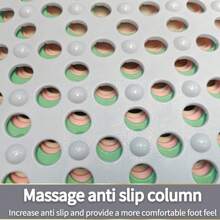 Non-Slip Bath Mat For Tub With Drain Holes And Suction Cups - Ideal For Everyone - Machine Washable Bathtub Mat Home Bathroom Decor Bath Rug Floor Carpet Outdoor Rug Door Mat Fall Decor Bathroom Accessories Back To School Entryway Decor - Multicolor - View 9