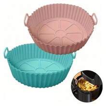 1pc Random Air Fryer Silicone Baking Mat, Reusable Baking Tray, Oven Accessories, Baking Tool, Kitchen Gadget - Multicolor - View 4