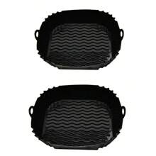 Van vierkante siliconen airfryervoering, geschikt voor 4-7 liter, 8-inch siliconen airfryervoeringpot, voedselveiligheid airfryer ovenaccessoires, vervangers voor bakpapier, herbruikbare airfryer siliconenvoering, keukengadgets en keukenbenodigdheden