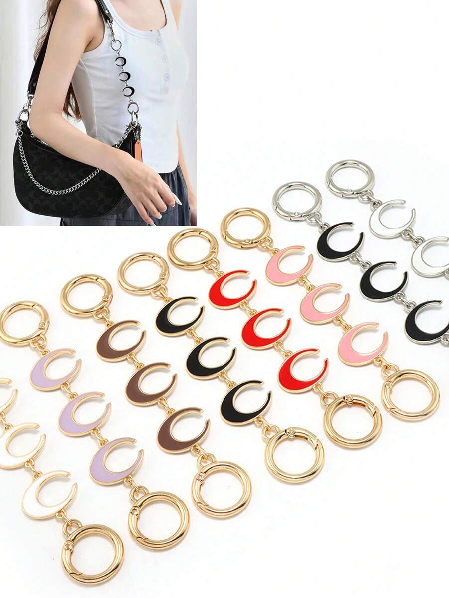1 dây đeo túi có móc treo trang trí phụ kiện túi xách dây xích mở rộng dây đeo túi mạt chược dây đeo nách hình lưỡi liềm dây xích mở rộng kim loại phụ kiện dây đeo túi quà tặng cho phụ nữ ngày lễ tình nhân