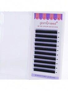 10 fileiras de Cílios Postiços Glam&Need com Formato de Flor Automático, Volume, Bloom 3D, Pré-fabricado, Fans Naturais, Macios, Luz, Cílios Individuais Densos Falsos de Vison