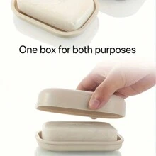 Porte-savon en plastique, boîte à savon, porte-savon à double couche pour la douche, la salle de bain ou la cuisine, étui à savon de voyage portable, décoration de salle de bain d'été