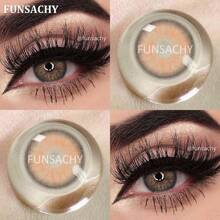 FUNSACHY Brown Contact Lenses, 14.2mm Natural Color Soft Disposable Contact Lenses, Suitable For Halloween Cosplay - Brown - View 3
