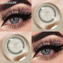 FUNSACHY 14.2mm Natural Color Soft Contact Lenses, Annual Disposable, Suitable For Halloween Costume Play - Grey - View 3