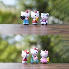 Sanrio 6 Series Ornaments, Made Of PVC Material, Suitable For Hello Kitty Series, Unique Appearance, Is The First Choice For Gifts, Rich Play, Suitable For Christmas, Valentine's Day Gifts, Collectibles, Ornaments, Etc., The Best Gift For Women.,Hello Kitty,Hello Kitty Items,Hello Kitty Stuff