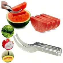 1pc Large Watermelon Slicer, Stainless Steel Multi-Function Kitchen Tool, Fruit Divider - Multicolor - View 11