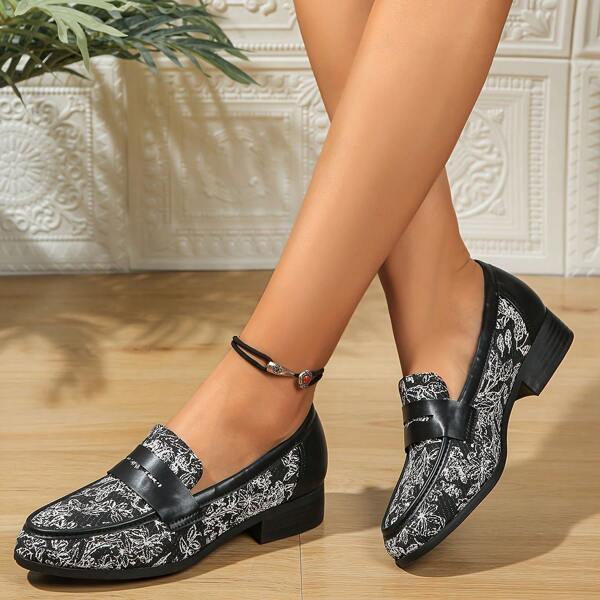 Zapatos tipo mocasín de mujer con de color con efecto combinado
