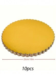 10Pcs-Sturdy Round Cake Boards 8,10 And 12 Inch, Gold Cardboard Cake Circles Plate Scalloped Base 3 Size Cake Base,Cardboard Cake Rounds Cake Base, Waterproof And Oil-Proof Cake Boards For Cake DIY, Dessert And Crafts Display