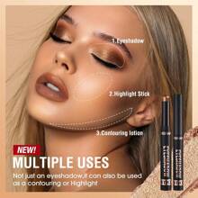 beauty glazed 8 Colors Eyeshadow Stick Set, Long Lasting Waterproof Metallic Shimmer Creamy Eye Shadow Pencil, Neutral Brown Glitter Makeup Kit, All-In-One Brighten Eye Stick For Daily & Party - #Set A - View 3