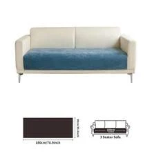 1pc Solid Color Waterproof Sofa Cover, Non-Slip, Pet-Friendly, Simple Style, Non-Sticky, Suitable For Bedroom, Living Room, Office Home Decor, Fits Single, Loveseat, 3-Seater, 4-Seater And Sectional Sofas