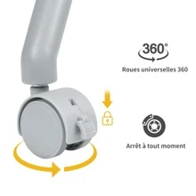 Cambiador con patrón de nubes, adecuado para bebés de 0 a 12 meses, altura ajustable, 4 modos 95-101 cm, portátil y móvil, 4 ruedas universales, canasta de almacenamiento de 70x15x16 cm, cinturón y caja de almacenamiento, plegable para ahorrar espacio, gris/negro/ opciones de color azul marino disponibles