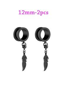 1 对耳道和耳塞不锈钢耳环尺寸适合女士男士耳垂式哈巴狗