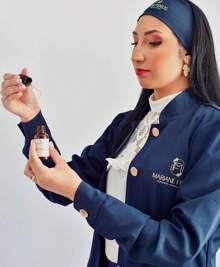 Button-Down Lab Coat - Elisa Model - Azul Marino - Ver 1