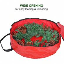 2 piezas Bolsas de almacenamiento de coronas navideñas, material de PE resistente a los desgarros y asas reforzadas, adecuadas para decoración navideña (30"X8"), para el Día de la Madre, regalos de dama de honor, regalos de graduación, regalos de cumpleaños, regalos de boda, cumpleaños, novia, boda - Multicolor - Ver 4