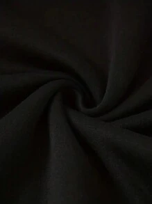 Capucha con estampado de panda con bolsillo de canguro con cordón con forro térmico - Negro - Ver 9