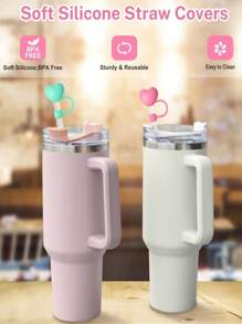 5 pièces de couvre-pailles personnalisés avec nom, bouchon de paille en silicone souple de grand diamètre 10 mm, forme de cœur, bouchon anti-poussière, couvercle de protection des pailles, compatible avec tasse, bouteille d'eau, multifonctionnel, durable, ornemental, anti-moisissure, adorable, de haute qualité, mignon, personnalisé, unique, pour elle, petite amie, famille, amis, fils, étudiants, travailleurs, enfants, pour anniversaires, mariages, remises de diplômes, pendaison de crémaillère
