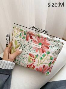 1pc Fashion Thick Canvas Makeup Bag With Inner Lining, Large Capacity For Skincare, Foundation, Perfume, Lipsticks & Other Accessories, Zipper Closure, Open Pocket Design, Convenient For Travel Makeup Travel Toiletry Organizer Essentials Gifts Storage Zipper Accessories Nail Bag, Bags, Makeup Bag, Vanity, Travel, Make Up Bag, Storage, Makeup Organizer, Toiletry Bag, Desk Organiser, Cosmetic Bag, Makeup Pouch, Make Up Organizer, Vanity Accessories, Make Up Pouch, Make Up Bags,Makeup Bag,Make Up Bag,Makeup Bags,Cosmetic Bag,Makeup Organiser,Travel,Makeup Pouch,Bag,Vanity,Make Up Pouch,Travel Essentials,Pouch Bag,Make Up Bags,Bags,Travel Essential,Vanity Accessories,Small Makeup Bag,Christmas Gifts,Pouch,Travel,Gifts For Women Travel Essential,Pouch,Clutch / Small Handbag, Makeup Organizer,Makeup Organize,Pouch,Brush Holder,Mini Pouch,Large Capacity Pouch,Gifts For Women,Christmas Gifts,Gift Ideas For Women - Multicolor - View 9