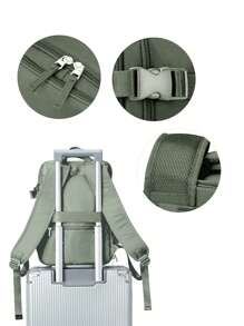 Mochila multifuncional de grande capacidade, 43x28x20 cm, potência versátil, 5 cores, essencial para viagens, mochila de grande capacidade à prova d'água conveniente, armazenamento multifuncional, adequada para deslocamento e viagens, mochila de grande capacidade necessária, fácil armazenamento para viagens de negócios, deslocamento, viagem, simples e elegante, carregamento USB, adequado para viagens de curta e longa distância, férias, exterior, visita familiar, esportes, ao ar livre, atenda às suas necessidades de viagem, preto, cinza, verde, rosa, azul