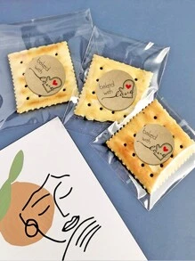 500pcs/Roll Baking Cake Handmade Labels, Pastry Food Festival Decoration Stickers Labels,School Supplies,Back To School