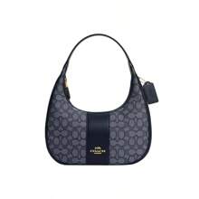 Coach Ole Women's Fabric With Leather Shoulder Tote CV001SVS8S - CV001IMX1X Midnight Navy - View 1