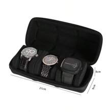 Watch Box Organizer For Men Or Women Watch Travel Case Portable Storage Watch Display Holder For Wristwatches And Smart Watches - Black - View 11