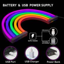 1pc Rainbow Bridge Neon Sign Decorative Light, Battery Or USB Powered, Rainbow Neon Light Size 30x16.5cm/11.8x6.49in, Suitable For Bedroom, Yard, Bar, Birthday Party, Proposal, Wedding, Graduation, Valentine's Day, Mother's Day, Christmas Decoration And Gift, Game Room Atmosphere Light