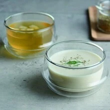 250毫升双层玻璃咖啡杯，耐热，可放入微波炉和洗碗机，礼品 - 透明 - 查看 3