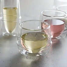 250毫升双层玻璃咖啡杯，耐热，可放入微波炉和洗碗机，礼品 - 透明 - 查看 7