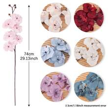 1/2 peças, orquídea borboleta artificial de primavera, orquídea falsa de 29 polegadas de altura, flor para decoração de vaso, lareira para casa, decoração de primavera para casamento