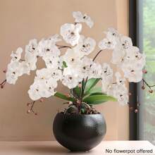 1/2 peças, orquídea borboleta artificial de primavera, orquídea falsa de 29 polegadas de altura, flor para decoração de vaso, lareira para casa, decoração de primavera para casamento