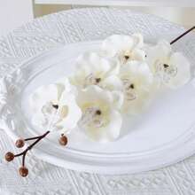 1/2 peças, orquídea borboleta artificial de primavera, orquídea falsa de 29 polegadas de altura, flor para decoração de vaso, lareira para casa, decoração de primavera para casamento