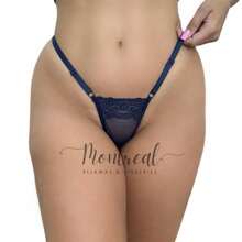 KIT 10 Sexy Lace Thong Panties With Adjustment Feminine Sensual Tanga - 彩色 - 查看 6