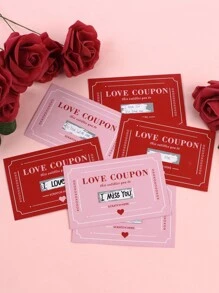 10pcs/20pcs Couple Scratch Fun Love Coupon Card, DIY Valentine's Day Love Coupon Card, Couple DIY Romantic Scratch Fun Date Creativity, Night Card, Wife, Husband Couple Gift Night, Wedding Anniversary - Multicolor - View 6