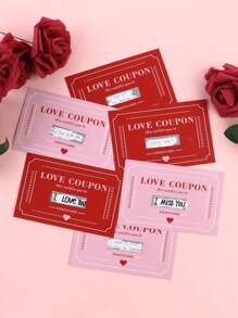10pcs/20pcs Couple Scratch Fun Love Coupon Card, DIY Valentine's Day Love Coupon Card, Couple DIY Romantic Scratch Fun Date Creativity, Night Card, Wife, Husband Couple Gift Night, Wedding Anniversary - Multicolor - View 5
