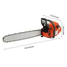 Rainaut 24 Inch 65CC 3.4KW Air Cooled Gas Chainsaw, Powerful Small 2 Stroke Gas Chainsaw, Handheld Cordless Gasoline Chainsaw Set For Cutting Wood And Branches | US STOCK - 橘色 - 查看 2