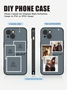 Apple Customized Minimalist 3-Photo Collage Phone Case, Letter Text Phone Case, Various Color Frame Phone Case Compatible With IPhone XR, 11, 12, 13, 14, 15, 16 Pro Max, A12, A13, A14, A15, A54, A55, S22, S23, S24 Ultra,Stylish,Colorful,Vintage,Cute,Contracted,Funny,Custom,Personalized,Unique,Customized,Ideal Gifts For Him,Ideal Gifts For Her,Boyfriend,Girlfriend,Family,Friends,Grandparents,Couple,For Anniversaries,For Birthdays