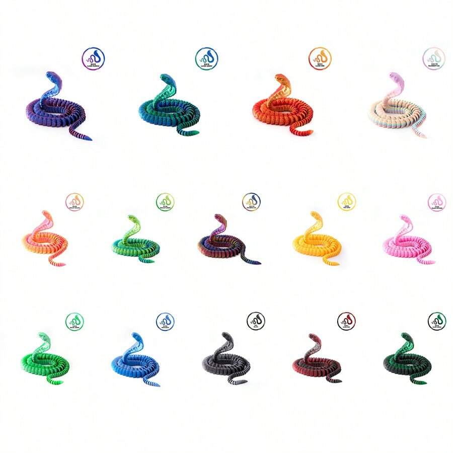 25cm Articulated Snake Movable Joints Snake Shaped Funny Toy - Cobra - View 1